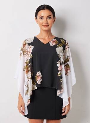 Top stretch manches longues noir JOSEPH RIBKOFF femme