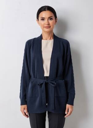 Gilet manches longues stretch bleu ESTHEME femme