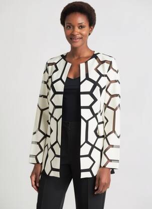 Veste chic poches beige JOSEPH RIBKOFF femme