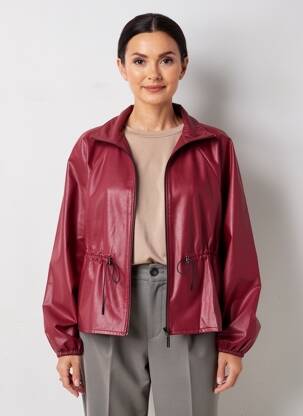 Veste casual poches rouge JOSEPH RIBKOFF femme