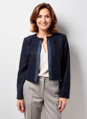 Veste chic col rond bleu SOMMERMANN femme