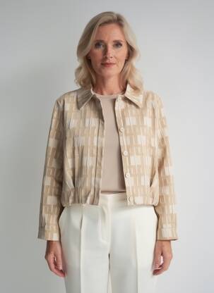 Blouson fermeture pressionnée beige GERRY WEBER femme
