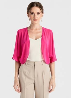 Boléro manches courtes rose JOSEPH RIBKOFF femme