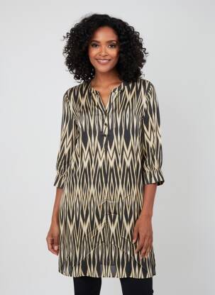 Robe mi-longue manches 3/4 manches 3/4 noir GERRY WEBER femme