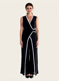 Combi-pantalon fermeture zippée au dos sans manche noir JOSEPH RIBKOFF femme