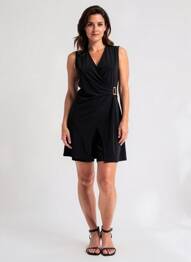 Combishort sans manche sans manche noir JOSEPH RIBKOFF femme