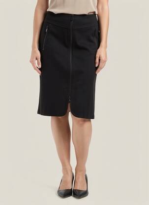Jupe mi-longue stretch noir JOSEPH RIBKOFF femme