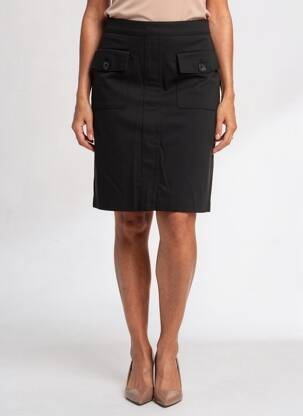 Jupe mi-longue stretch noir JOSEPH RIBKOFF femme