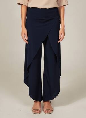 Pantalon droit stretch taille normale bleu JOSEPH RIBKOFF femme