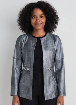 Veste chic poches argent JOSEPH RIBKOFF femme