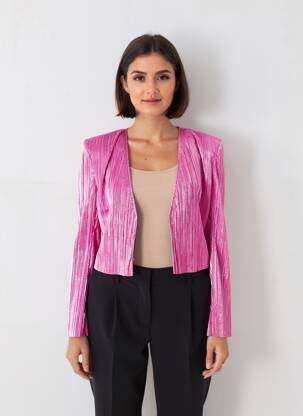 Veste chic col v rose FÊTE IMPÉRIALE femme