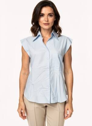 Chemisier manches courtes manches courtes bleu SEVENTY femme