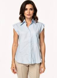 Chemisier manches courtes manches courtes bleu SEVENTY femme