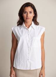 Chemisier manches courtes manches courtes blanc SEVENTY femme