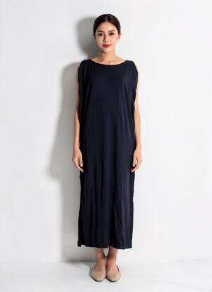 Robe longue sans manche sans manche bleu LIVIANA CONTI femme