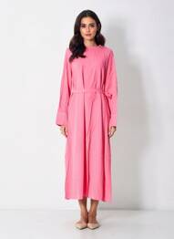 Robe longue manches longues manches longues rose SEVENTY femme