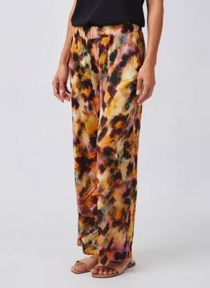 Pantalon droit taille élastique noir MAEVY femme