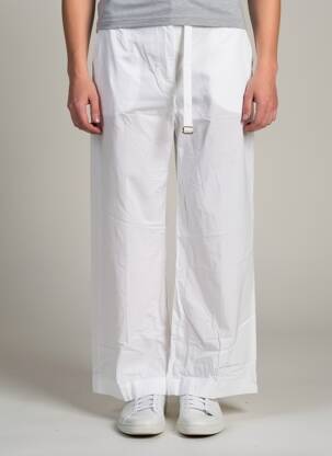 Pantalon flare fermeture zippée sous rabat avec crochet blanc SEVENTY femme