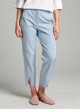 Pantalon 7/8 taille élastique bleu SEVENTY femme