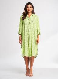 Robe de plage manches 3/4 vert TESSY femme