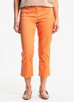 Pantalon 7/8 taille élastique orange STARK femme