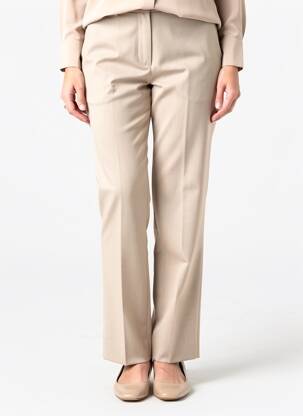 Pantalon slim taille élastique taille normale beige KARTING femme