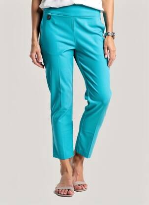 Pantalon 7/8 stretch taille normale bleu JOSEPH RIBKOFF femme
