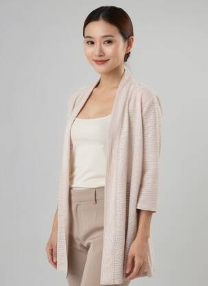 Veste casual manches longues beige JOSEPH RIBKOFF femme