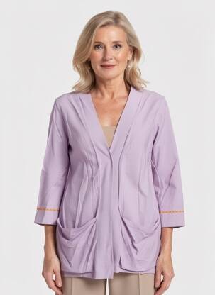 Veste casual coupe droite violet SCORZZO femme