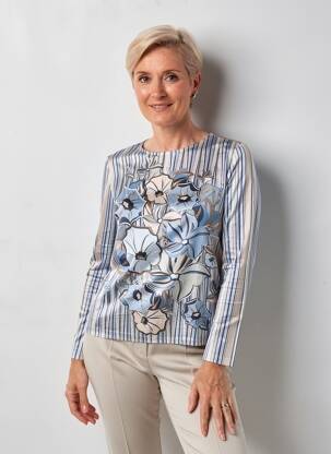 Top manches longues manches longues bleu SOMMERMANN femme