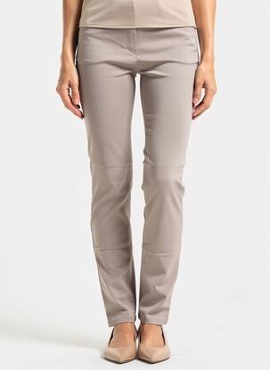 Jegging tissage popeline taille normale marron STARK femme
