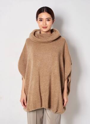 Pull maille tricot manches courtes marron MADE IN ITALY femme