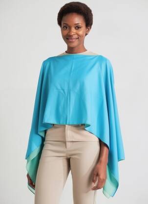 Top coupe fluide sans manche bleu DIANA GALLESI femme