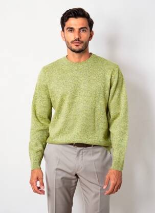 Pull col rond manches longues vert OVER/D homme