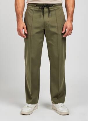 Pantalon droit stretch taille normale vert OVER/D homme