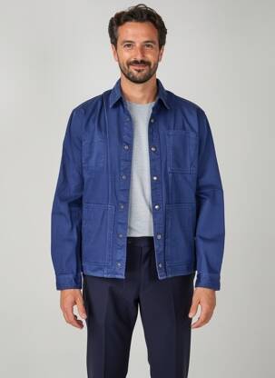 Veste casual fermeture boutonnée sur le devant bleu DAYTONA homme