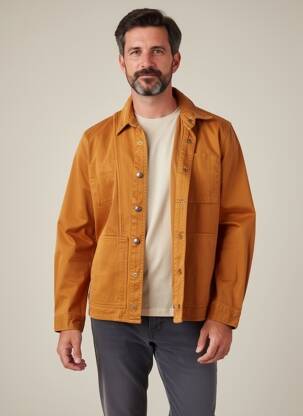 Veste casual fermeture boutonnée sur le devant marron DAYTONA homme