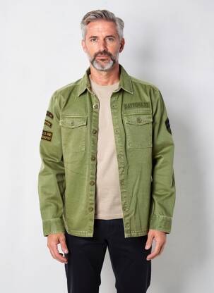 Veste casual fermeture boutonnée sur le devant vert DAYTONA homme