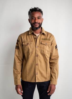 Veste casual fermeture boutonnée sur le devant marron DAYTONA homme