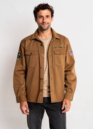 Veste casual fermeture boutonnée sur le devant marron DAYTONA homme