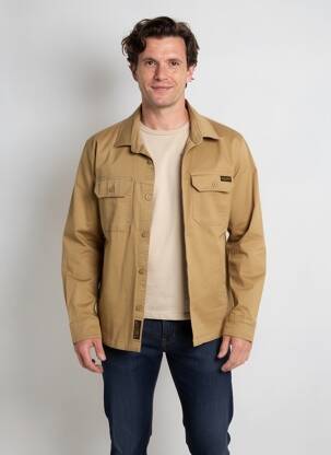 Veste casual fermeture boutonnée sur le devant beige DAYTONA homme