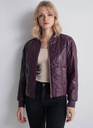 Blouson poches violet ROSE GARDEN femme
