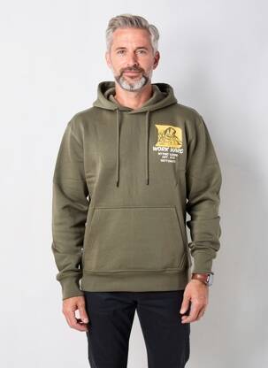 Sweat-shirt broderie manches longues vert DAYTONA homme