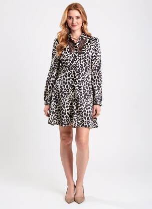 Robe courte manches longues manches longues noir KOCCA femme