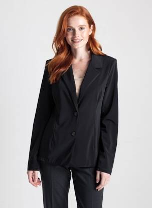 Veste casual coupe cintrée noir HBT femme