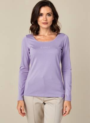 T-shirt manches longues manches longues violet ESPRIT femme