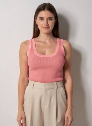 Débardeur stretch sans manche rose SUNCOO femme