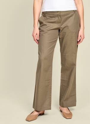 Pantalon poches taille normale marron ESPRIT femme