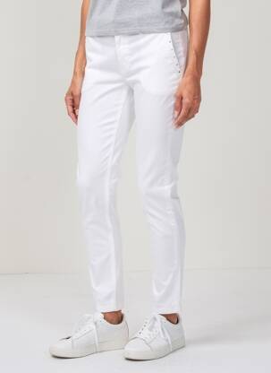 Pantalon slim poches blanc LOLA ESPELETA femme
