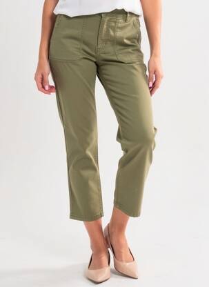Pantalon 7/8 fermeture zippée sous rabat boutonné vert LPB LES PETITES BOMBES  femme